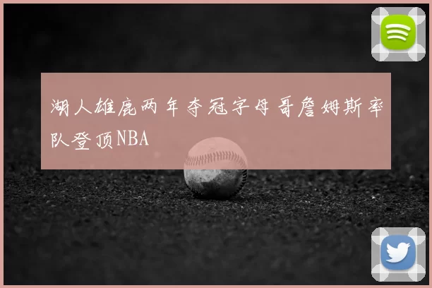 湖人雄鹿两年夺冠字母哥詹姆斯率队登顶NBA