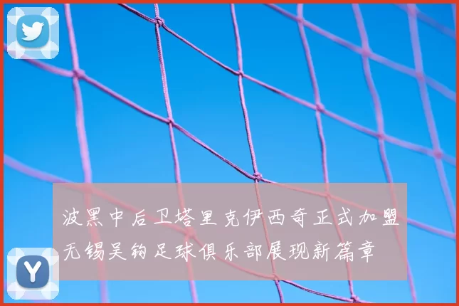波黑中后卫塔里克伊西奇正式加盟无锡吴钩足球俱乐部展现新篇章